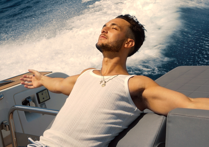 c tangana on a yacht