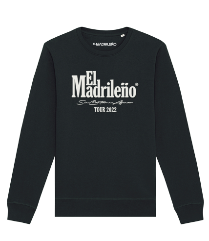 black crewneck with text